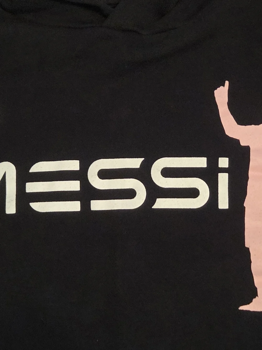 Messi Hoodie Old Navy Black Hoodie with White and Pink Messi Graphic